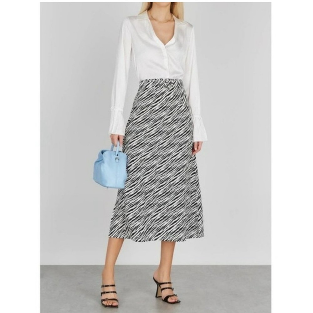 FAITHFUL THE BRAND Black Librisa Blance Animal Print Skirt 4